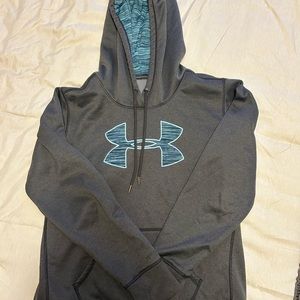 Under armor blue and grey hoodie